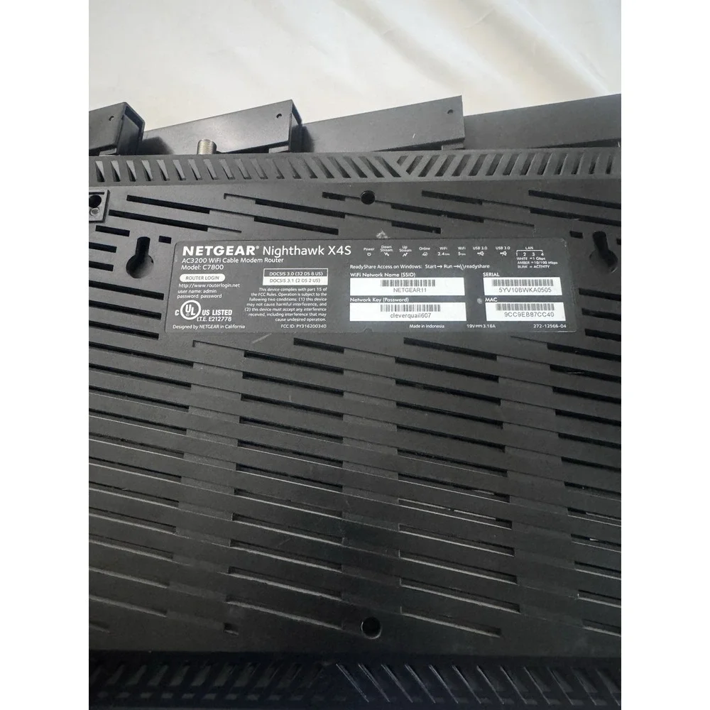 netgear | Networking | Netgear Nighthawk X4s Ac320 C7800 Cable Modem ...